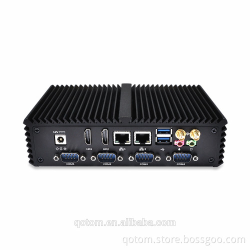 Pfsense Qotom Fanless Mini Computer with Processor 3205U x86 Linux/Ubuntu Mini Desktop PC 12v